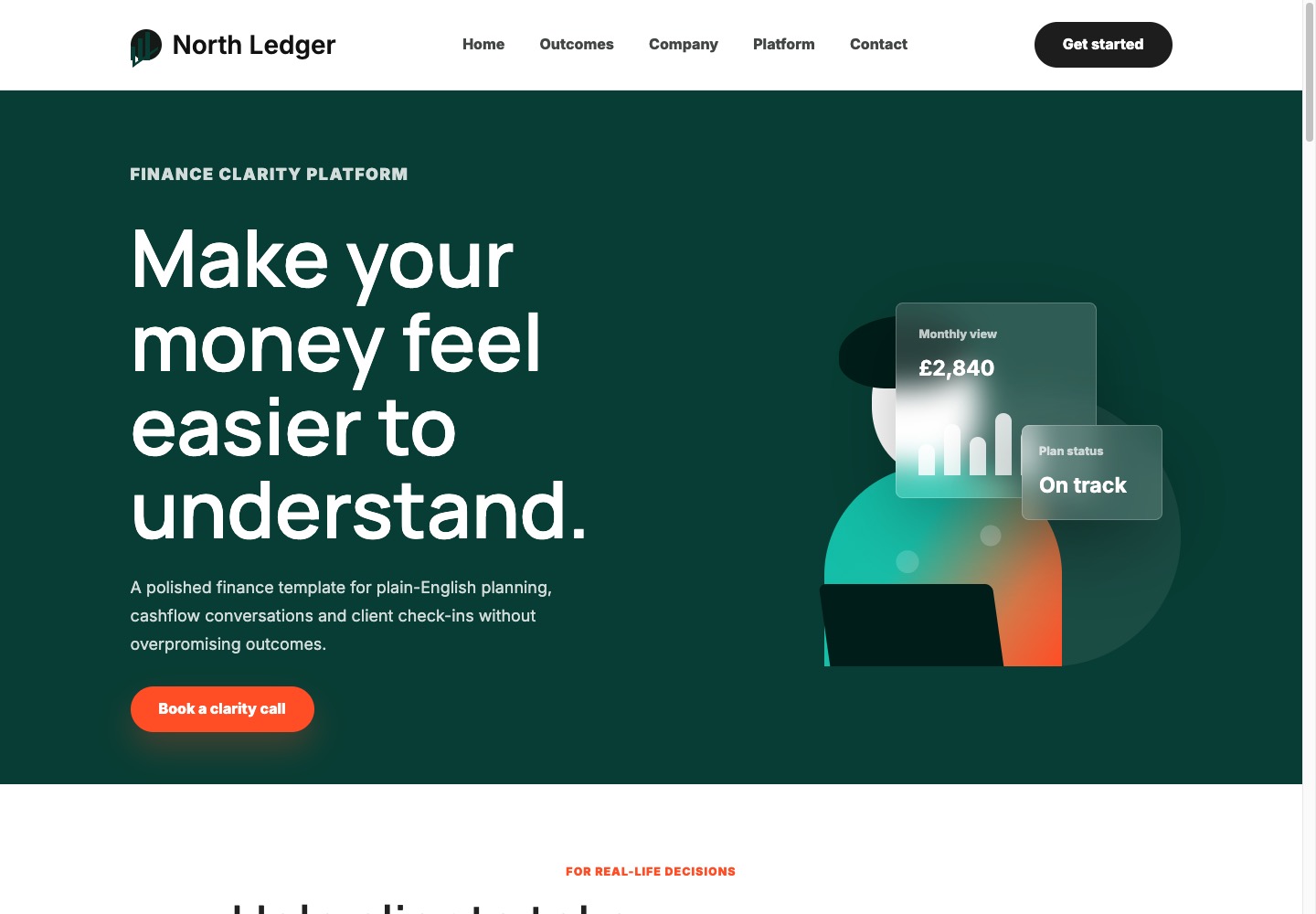 Finance Clarity Platform demo website preview